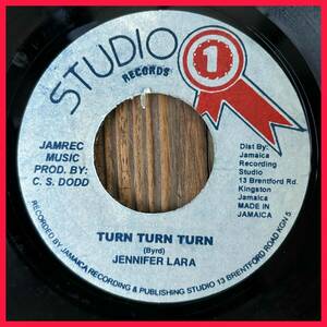 ★試聴！The Byrdsのヒットでお馴染みのPete Seegerのカヴァー！最高です【Jennifer Lara - Turn Turn Turn】7inch Studio One JA Repress