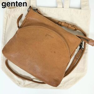 24E23 genten ゲンテン ショルダーバッグ 本革 レザー