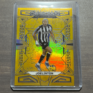 Joelinton - Newcastle United Gold Flood Electric Etch /10 2023-24 Panini Obsidian Soccer