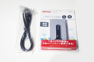 ★【未使用品】BUFFALO バッファロー USB切り替え器 BSU2K21SSV ケーブル付き 即決 送料込★