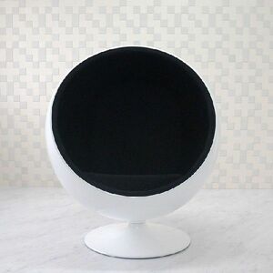 ボールチェア エーロ・アールニオ 色ホワイト×ブラック リプロダクト ジェネリック ballchair