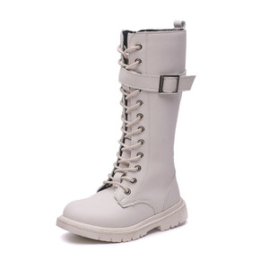 ☆ オフホワイト ☆ 27(17cm) ☆ キッズ ブーツ pkboots8778 キッズ ロングブーツ ロング ブーツ 女の子 マーテインブーツ ローヒール