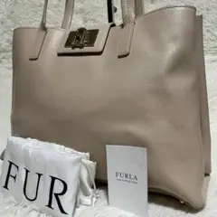 A4対応 FURLA 1927 トートバッグ L レザー ピンクベージュ 330