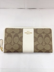 COACH/コーチ シグネチェー柄 ラウンドファスナー 長財布 F54630