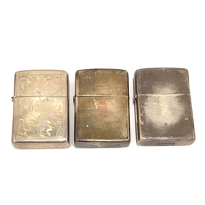 ジッポー スターリング 1993 / 2005 含む オイルライター 喫煙具 喫煙グッズ シルバー 計3点 セット ZIPPO