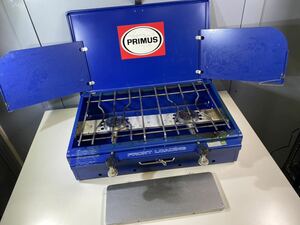 ★ PRIMUS BBQ コンロ 2バーナーストーブ ツーバーナー キャンプ アウトドア システムベース プリムス パーツ取り 中古品 管理TO192