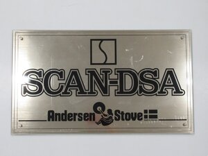 G690◆展示品 Andersen Stove アンデルセンストーブ スキャン SCAN DSA アクリル サインプレート 看板 ディスプレイ 壁掛け 35×60cm