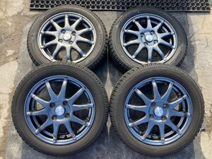 Humanline 155/65R14 4.5J +45 PCD100 アルミホイール4本セット⑤