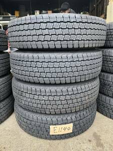 送料無料　E1140 GOOD YEAR 145R12 6P.R LTスタッドレスタイヤ 中古 鉄ホイール付き 4穴12×4.00B ハブ径61mm PCD100 2021年製