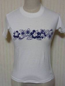 ★★　ISLAND LOGO　ハイビスカスTシャツ　★★USED