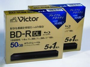 ■　Victor　BD-R　DL　50GB　1回録画用　6枚パック　２個セット　(VBR260RP6J6)