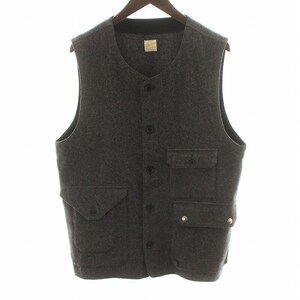 バーンズアウトフィッターズ Barns outfitters MELTON UTILITY VEST メルトンユーティリティベスト ウール 2 L グレー BR-7741