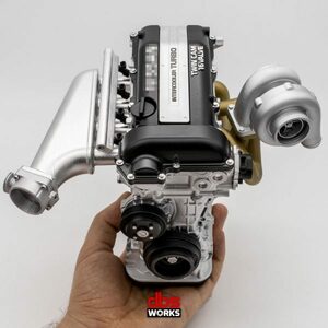 日産　シルビア　1/4 SR20DET S14/S15 ノッチトップ スケール エンジン - 組み立て済み - ブラック　