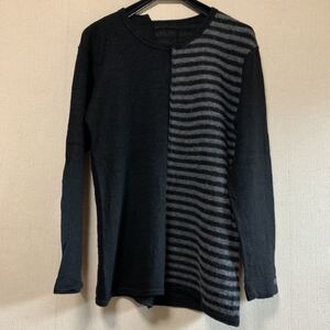 ヨウジヤマモトプールオム ボーダー切替ニット サイズ1 レギュレーション ヨウジヤマモト REGULATION YOHJI YAMAMOTO MEN ヨウジ セーター