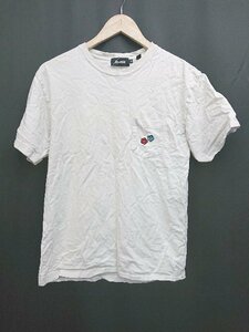 ◇ 難あり XLARGE エクストララージ 刺繍 バックプリント 半袖 Tシャツ カットソー サイズM ホワイト系 メンズ P