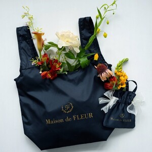 + 150 Maison de FLEUR NAVY 保冷機能付きのショッピングバッグ 送料450円