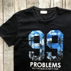 【adidas neo】アディダス 99 ビーチ 黒Tシャツ 海外古着 アメカジ