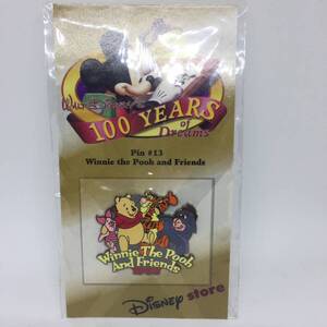 ♪ ディズニーストア 100 years of Dreams #13 Winnie the Pooh and Friends ピンバッジ プー ティガー イーヨー ピグレット 2001年 新品