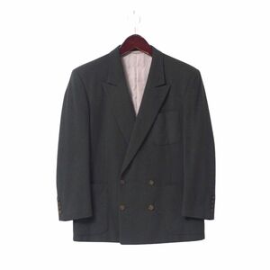 GQ9839▽vintage クリスチャンディオール/Christian Dior MONSIEUR CDロゴ 金ボタン ウール ダブルブレスト テーラードジャケット ブレザー