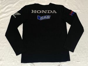 【送料無料 値下げ交渉歓迎】ガスホンダ GASHONDA公式 長袖Tシャツ HRC レーシング ブラックラメ古着バイクジャージ自動車黒グッズジーンズ