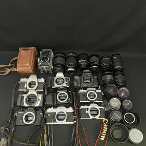 BEg097R 100 一眼レフ 二眼 フィルムカメラ レンズ まとめ Canon EOS/Nikon/PENTAX ME/MINOLTA/RICOH/SIGMA/WAGOFLEX/FIJICA