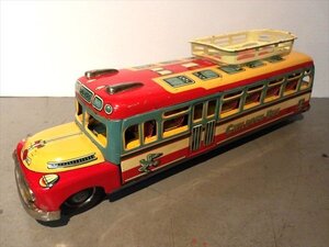 マルサン CHILDREN BUS UNIVERS ブリキ フリクション ボンネットバス 1950年代 当時物 ビンテージ マルサン商店 雑貨