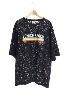 ヌメロヴェントゥーノ 22S-G141-4123 カットソー S ブラック VENICE BEACH レース ITA4JAV9ANO2