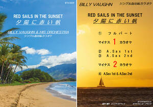 BTS-004　ビリー・ヴォーンカラオケ　夕陽に赤い帆　アルトサックス用　楽譜付き　試聴OK　BILLY VAUGHN　RED SAILS IN THE SUNSET