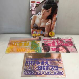 T080501☆未使用品 計4点 山本彩 上西恵 渋谷凪咲 NMB48 川村ゆきえ 両面BIGポスター ヤングチャンピオン ヤングアニマル☆