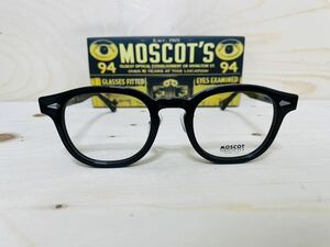 ◆MOSCOT◆LEMTOSH◆モスコット◆レムトッシュ◆眼鏡フレーム 人気 ウェリントン ノーズパッド付き 黒縁 未使用 美品