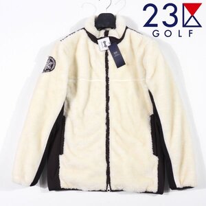 新品1円～★定価3.8万 23区 GOLF ニジュウサンク ゴルフ メンズ ボアコンビブルゾン M 白 オンワード 防寒 ジャケット 本物 ◆4528◆