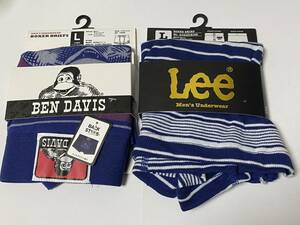 BEN DAVIS ベン・デイビス / Lee リー ボクサーブリーフ Lサイズ （84-94㎝） 計2点 展示未使用品 ②