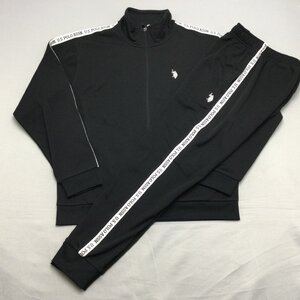 【北海道・沖縄以外送料無料】【新品】US.POLO.ASSN メンズ トレーニングスーツ（裏起毛）　　L　 ブラック★33328