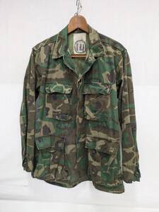 米軍実物 1980年製 RDF ブラウンリーフカモ ジャケット 中古 COAT HOT WEATHER CAMOUFLAGE PATTERN