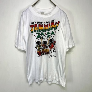 BEACH CLUB 古着 Tシャツ Mサイズ JAMMIN ジャマイカ レゲエ ネスタ ホワイト 白 古着 半袖 カットソー メンズ アメリカ 古着