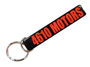 4610MOTORS BLACK X RED★Mini HOTEL K/R　☆ホテル キーホルダー キーリング シロウトモータース ブラックｘレッド