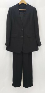 ap0783 ◇ 新品 ★ フォーマル ３点セット L 黒 ブラック ジャケット ブラウス パンツ 礼服 冠婚葬祭 スーツ シンプル オールシーズン