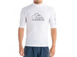 【処分価格/40％OFF】Quiksilver S/S NEW TOURSラッシュガード WHITE/Mサイズ 新品