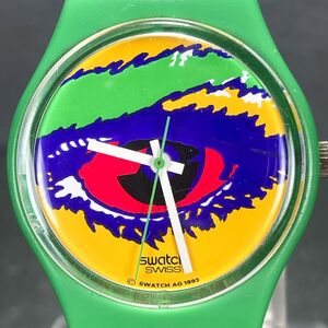 SWATCH スウォッチ MOUSE RAP GG128 腕時計 アナログ クオーツ 3針 ラバーバンド イエロー グリーン パープル レッド ユニセックス