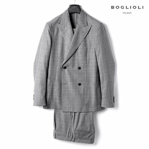 ◆【BOGLIOLI(ボリオリ)/秋冬/ウールトロピカルグレンチェック柄4Bダブルスーツ(DOVER)】[bgl2360111-48]