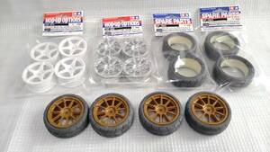 TAMIYA タミヤ タミチャレタイヤセット ① ミディアムナロー レーシングラジアルタイヤ 新品中古混在 TA08TB05TT02などに