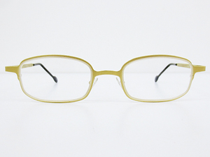 ∞ l.a.Eyeworks エルエーアイワークス 眼鏡 メガネフレーム FULLY 555 メタル チタン フルリム ゴールド □H8