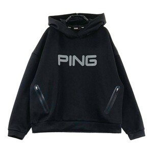 PING ピン 2022年モデル 長袖パーカー プルオーバー ブラック系 L [240101187575] ゴルフウェア レディース