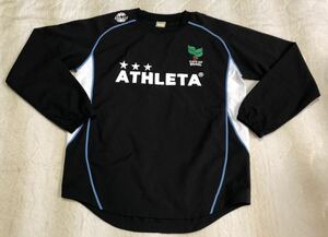 ☆ATHLETA☆アスレタ ビッグロゴ 長袖 プラシャツ L 黒系 Tシャツ ゲームシャツ ピステ サッカー