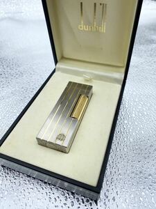 【1円スタート】☆美品☆ Dunhill　ダンヒル　ローラーガスライター　ピンストライプ 着火確認済