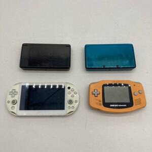 04wy7132△【1円～】ジャンク 携帯ゲーム機 4台 Nintendo 3DS 2台 ゲームボーイアドバンス 1台 SONY PSVITA PCH-2000 1台