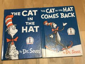 古本　洋書　絵本　THE CAT IN THE HAT 2冊 セット COMES BACK Dr.Seuss Beginner Book　キャット・イン・ザ・ハット　ドクター・スース