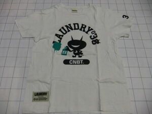 ◆Tシャツ 半袖 サイズ(S) Laundry(ランドリー) Badly(バッドリー)スプレー ステッチ加工◆古着 日本製 同梱可 LAUNDRY パンソン