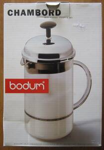 【未使用品！】BODUM ボダム CHAMBORD シャンボール ミルクフローサー ステンレスリッド 250ml NO:1966