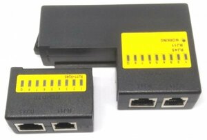 LANケーブルテスター　 RJ45 RJ11　断線　結線間違いの　テスト　チェック